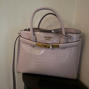 Guess Women's Light purple Crocodile Satchel